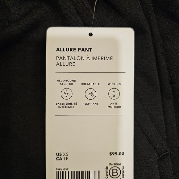 Athleta Allure High Rise Pant (Wide Leg) - Size XSmall - NWT - Color: Black - Picture 2 of 5